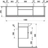 Тумба под раковину LAUFEN PALACE 150x47 белый 4.0135.4.075.475.1